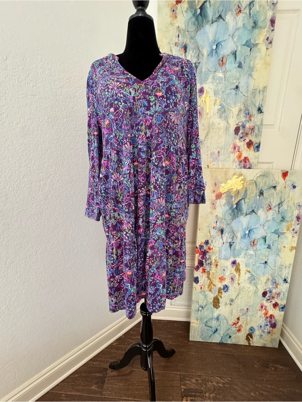 NWT Lilly Pulitzer Sz XXL Alaina Dress Purple Berry Colony Conga $118